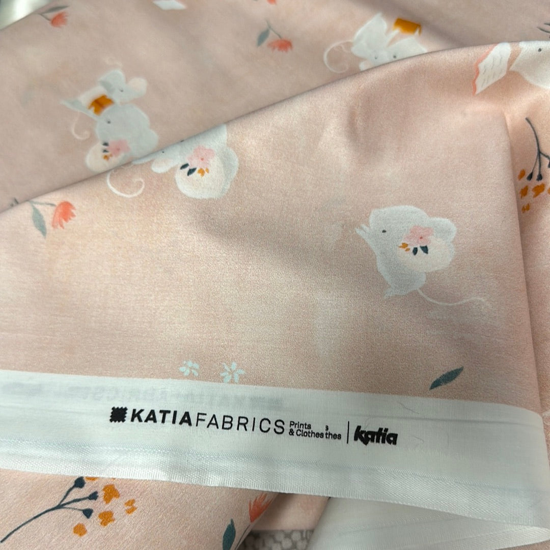 Katia Fabrics - Little Mouse and Friends - Blush
