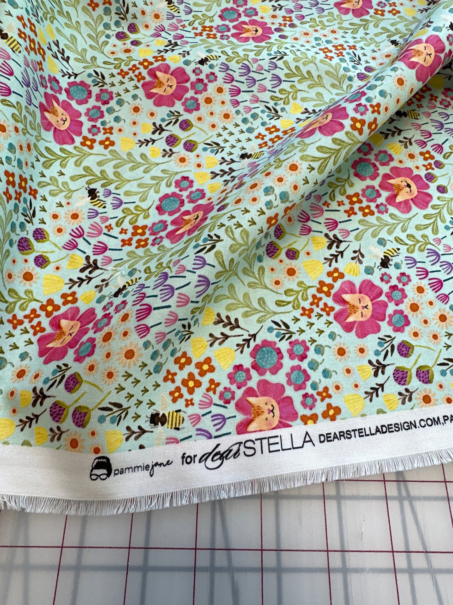 Dear Stella - Curious Garden by Pammie Jane Collection - Multi Kitty Floral