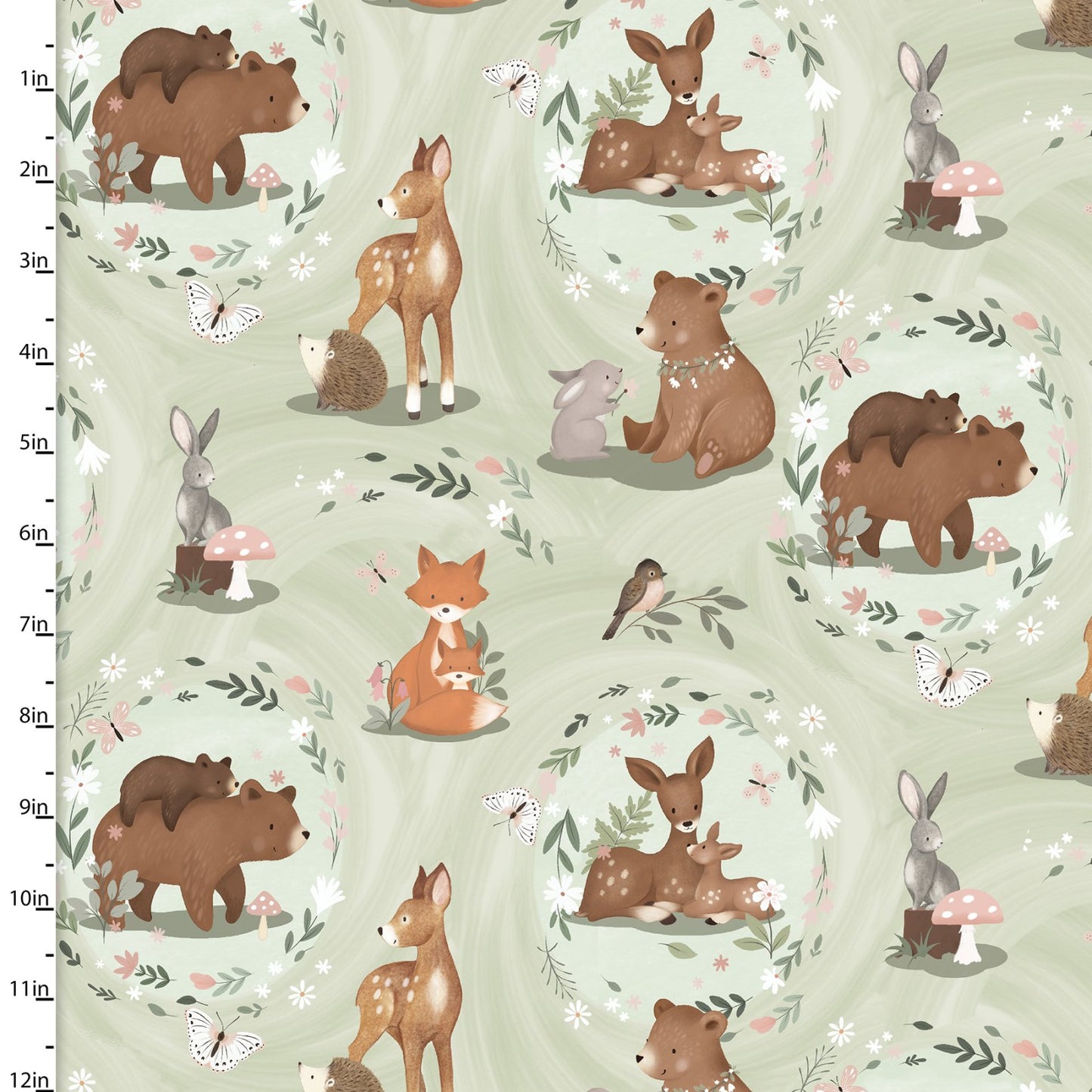 Last 12.5” x width of fabric Flannel - 3 Wishes - Baby In Bloom Flannel by Jo Taylor Collection - Picture Perfect