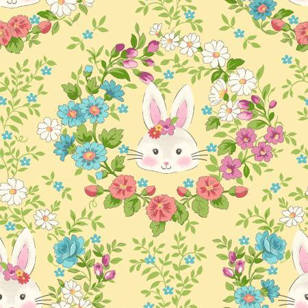 Bunny Wreath - Yellow - Freckle & Lollie Little Darlings Collection