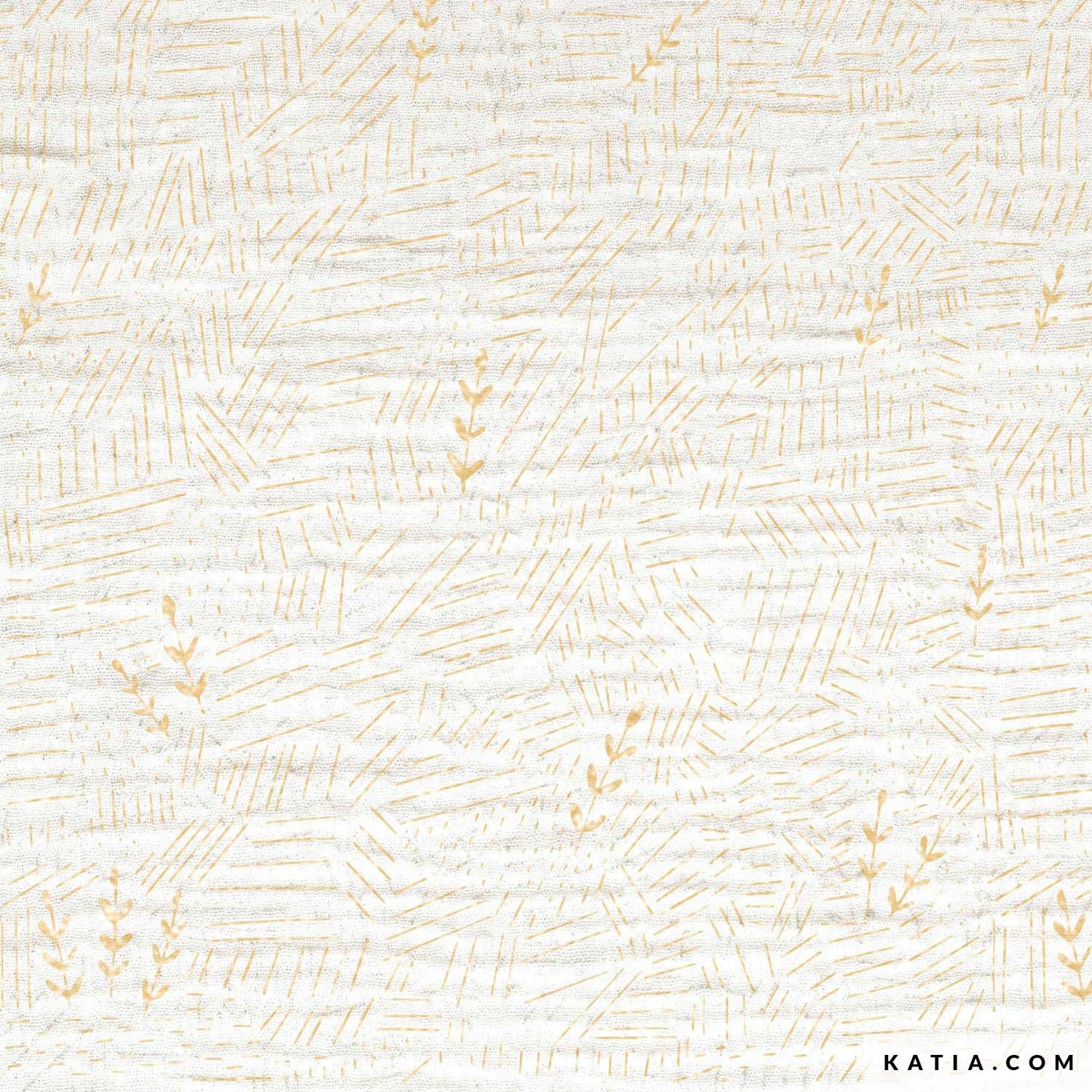 Katia - Mousseline Gold Collection   - Double Gauze - Gold Wheat Field - Metallic - Sold by the half Metre