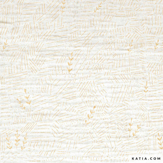 Katia - Mousseline Gold Collection   - Double Gauze - Gold Wheat Field - Metallic - Sold by the half Metre