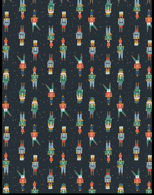 Last cut from bolt - 27.5" x width of fabric - Dear Stella  - Nutcracker - Nutters - Phantom