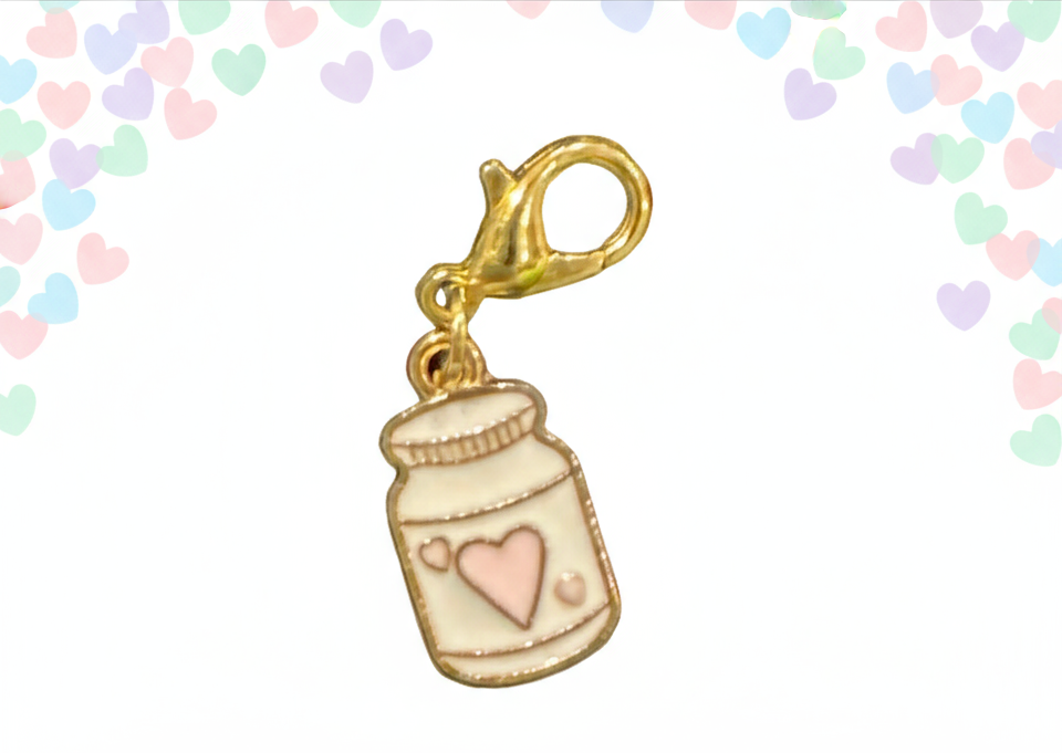 Stitch Marker / Zipper pull - Charm - Little Jar of Love