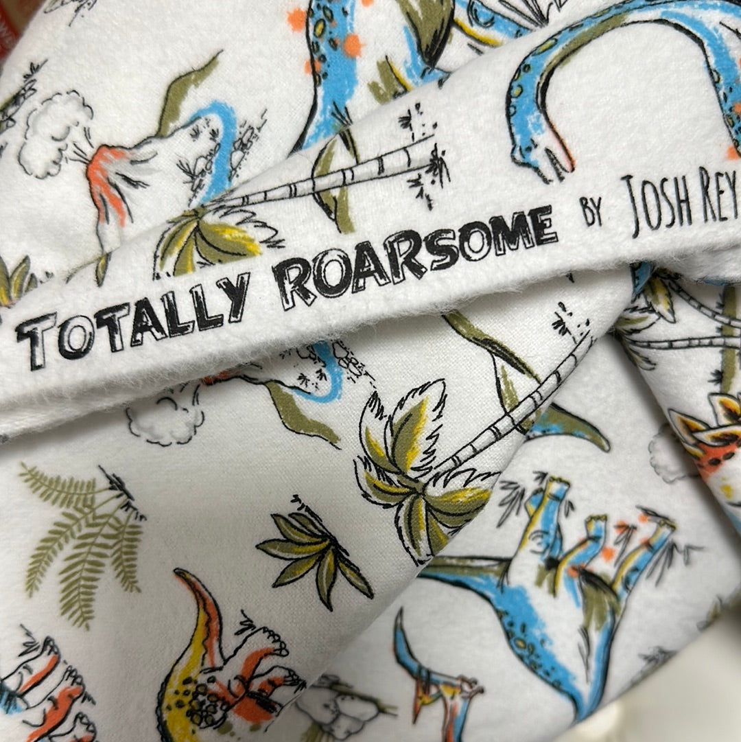 Flannel - 3 Wishes - Totally Roarsome Flannel by Josh Rey Collection  - Mighty Landscape -White - Priced by the Half Metre