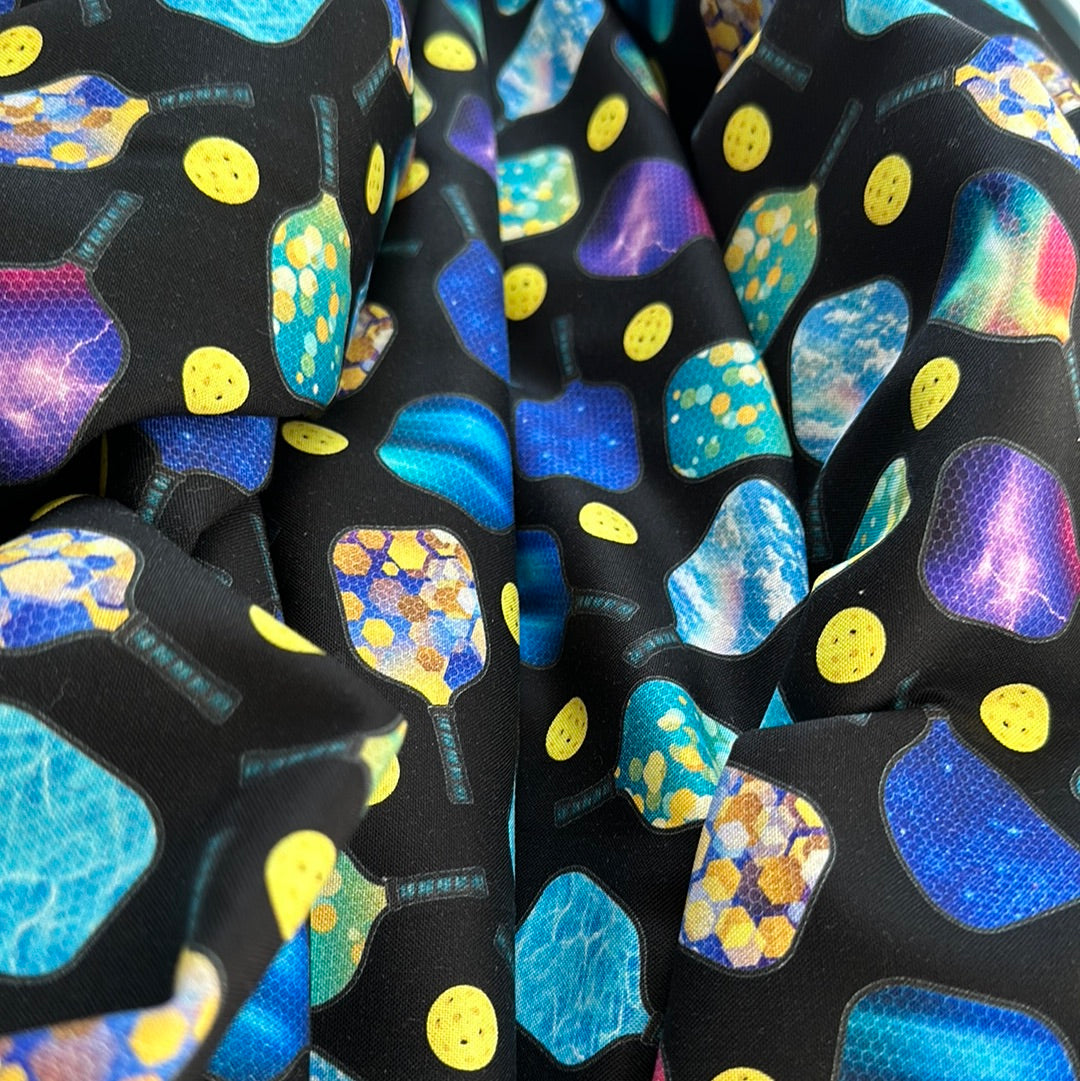 Back in Stock - Elizabeth Studios Collection - Sports - Pickleball - Black - Priced by Half Metre