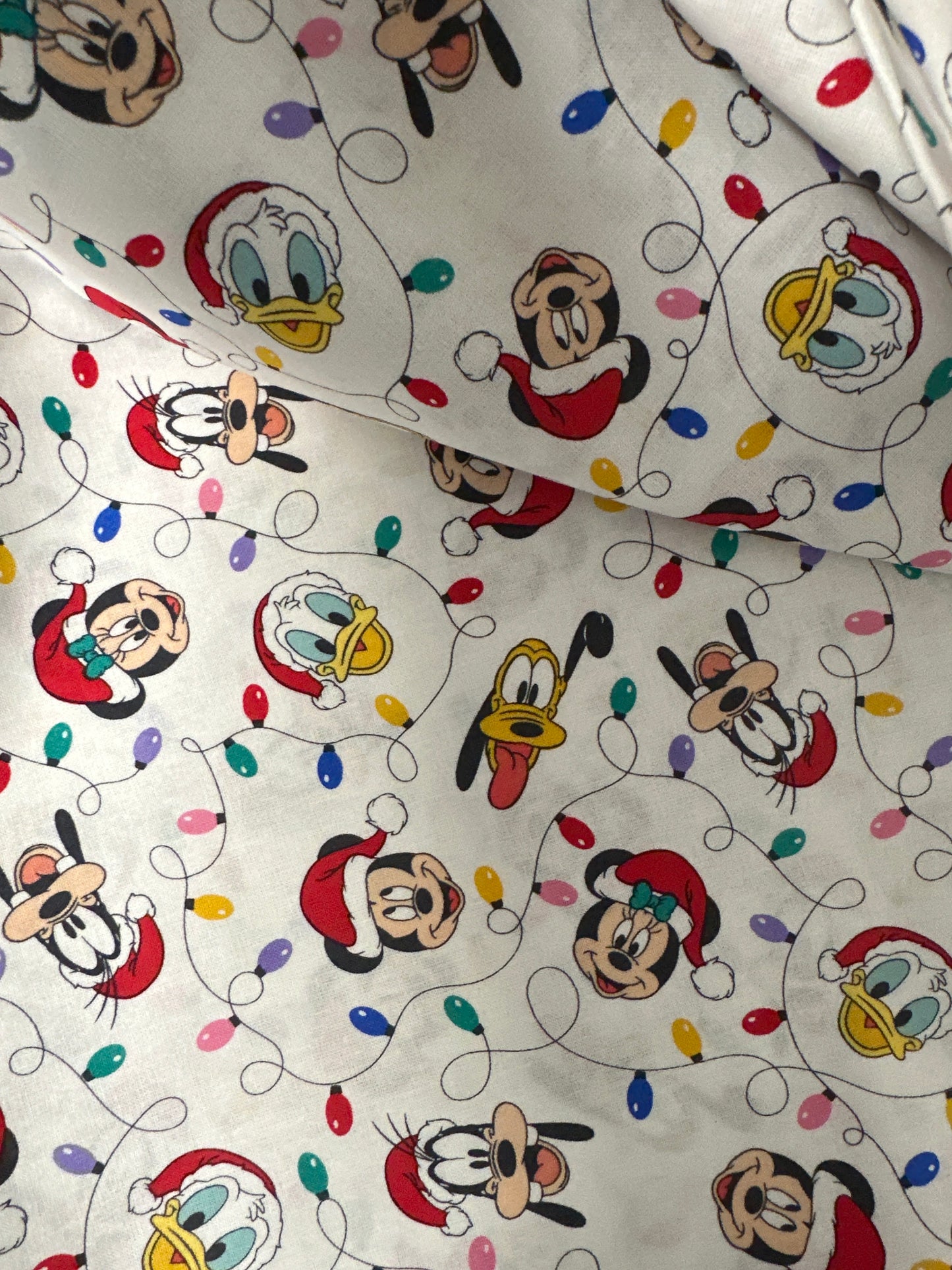 Last 2 Full Yard - Springs Creative - Disney - Mickey Mouse and Friends - Christmas Lights Toss - White - priced by the yard
