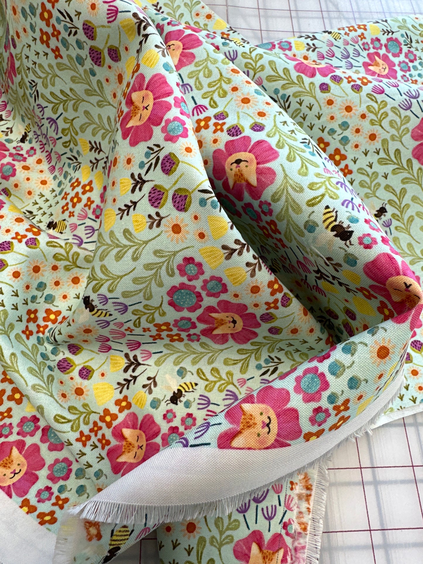 Dear Stella - Curious Garden by Pammie Jane Collection - Multi Kitty Floral