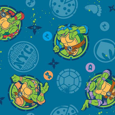 Springs Creative - Nickelodeon TMNT NYC Icons - Teenage Mutant Ninja Turtles - Priced by the half metre