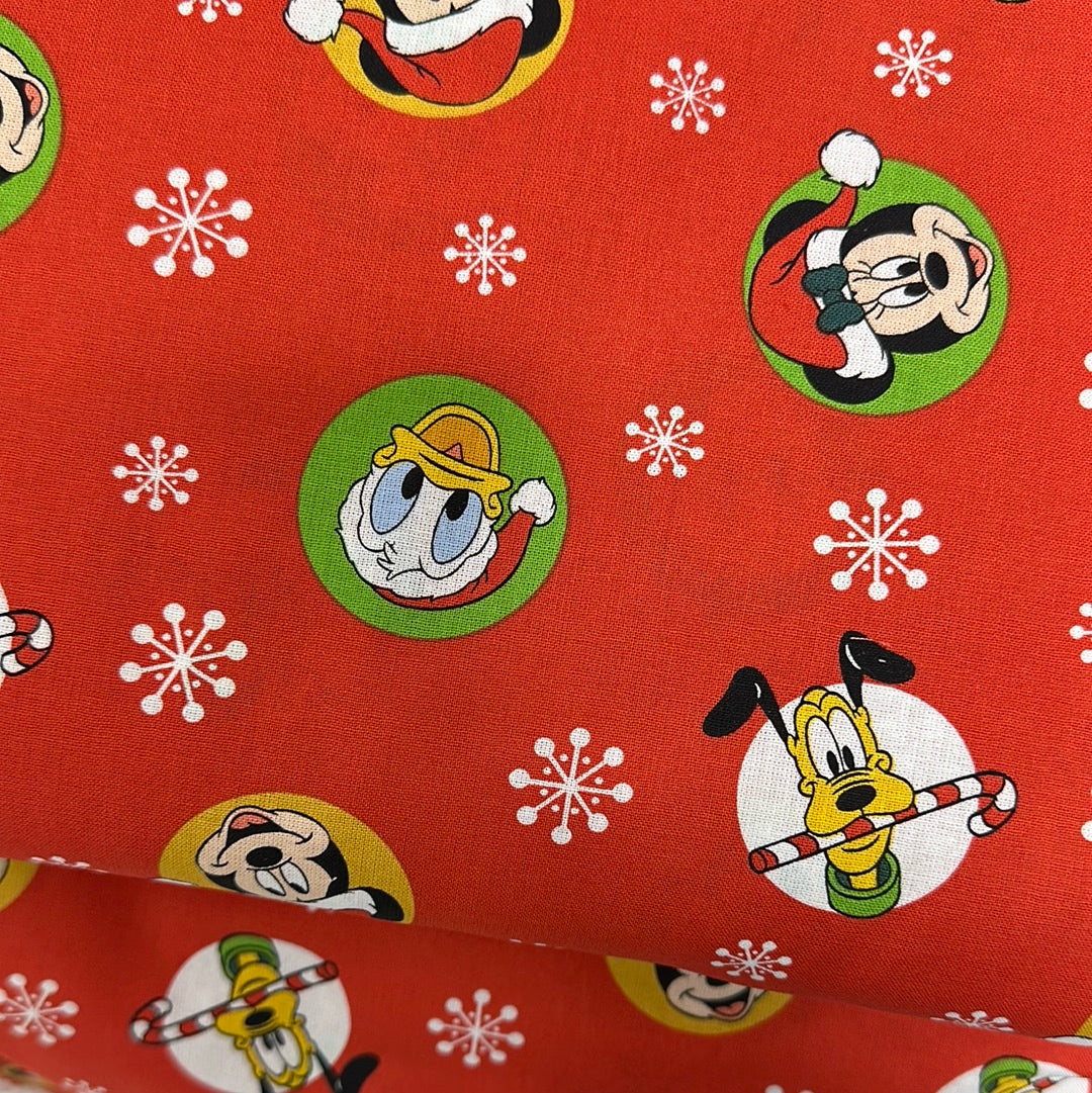 Disney - Mickey & Friends Christmas Badges - Red