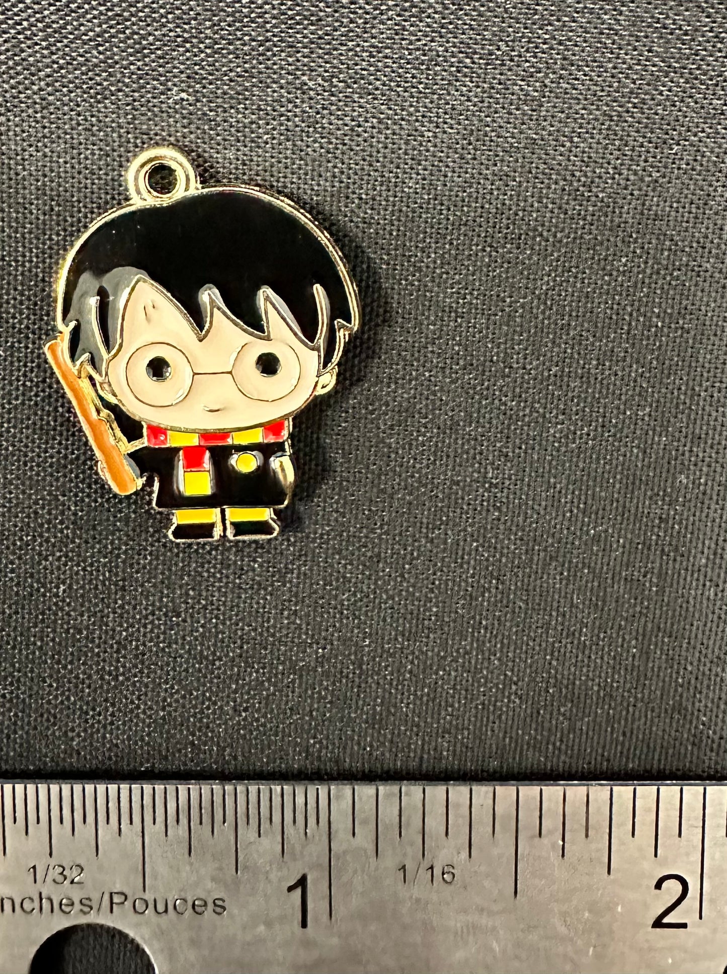 Enamel Charm - Little boy with glasses and scarf - Charm