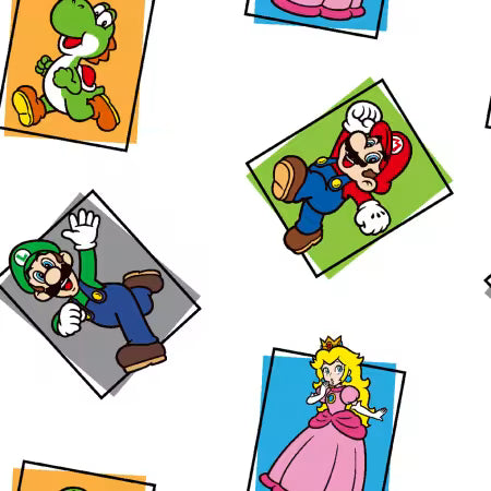 Springs Creative - Nintendo - Super Mario Character Color Block - Priced per half metre