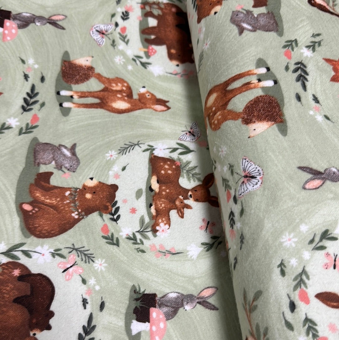 Last 12.5” x width of fabric Flannel - 3 Wishes - Baby In Bloom Flannel by Jo Taylor Collection - Picture Perfect