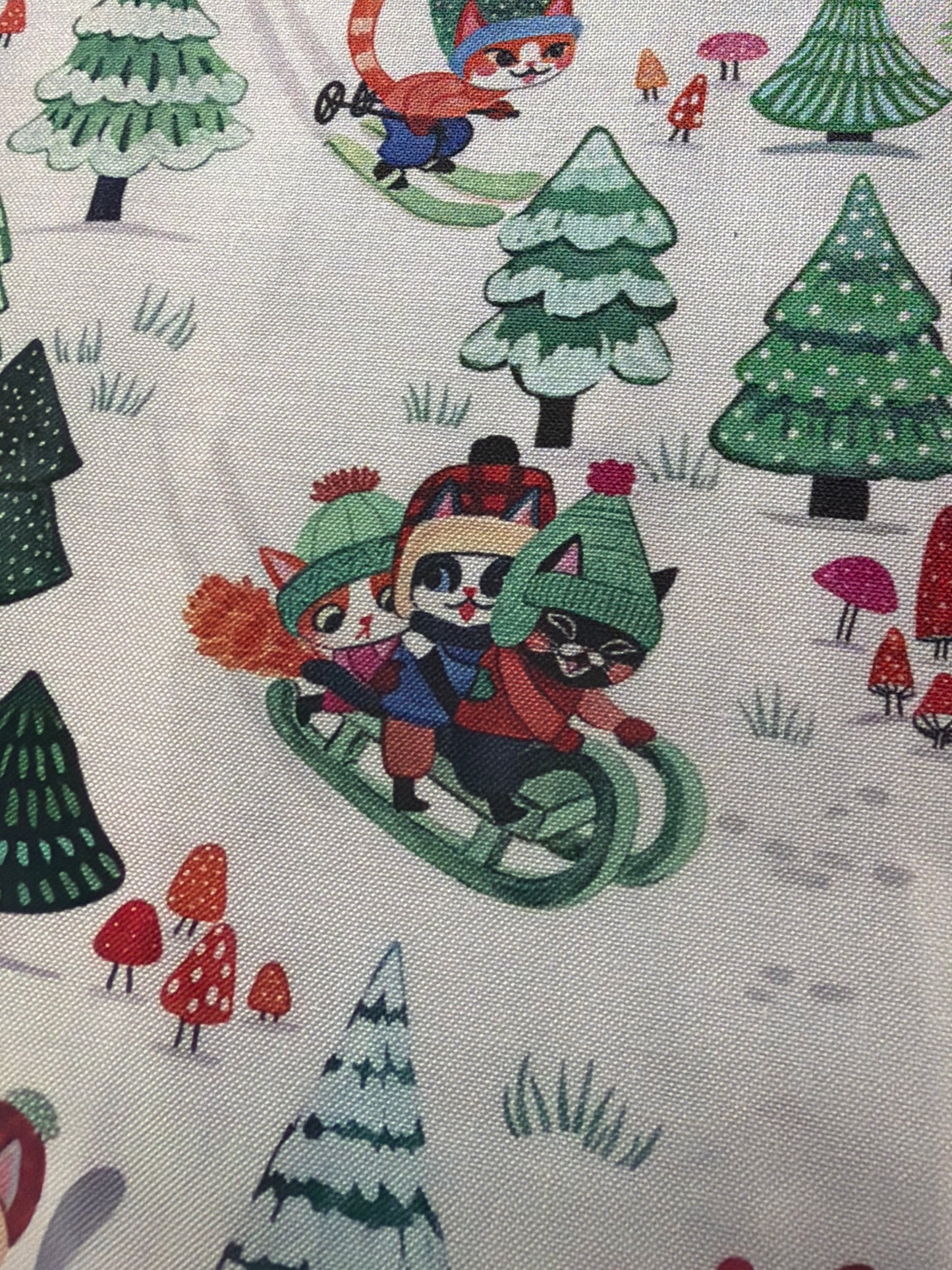Dear Stella - Whisker's Wonderland - Snow - Miriam Bos Collection - New for 2026 - Sold by the half metre
