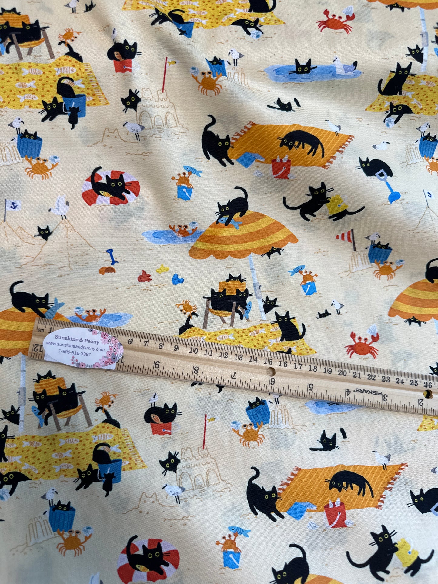 Last 31.5” x width of fabric - Dear Stella - Sandy Paws - Multi - from the Sandy Paws Collection by Leezaworks for Dear Stella