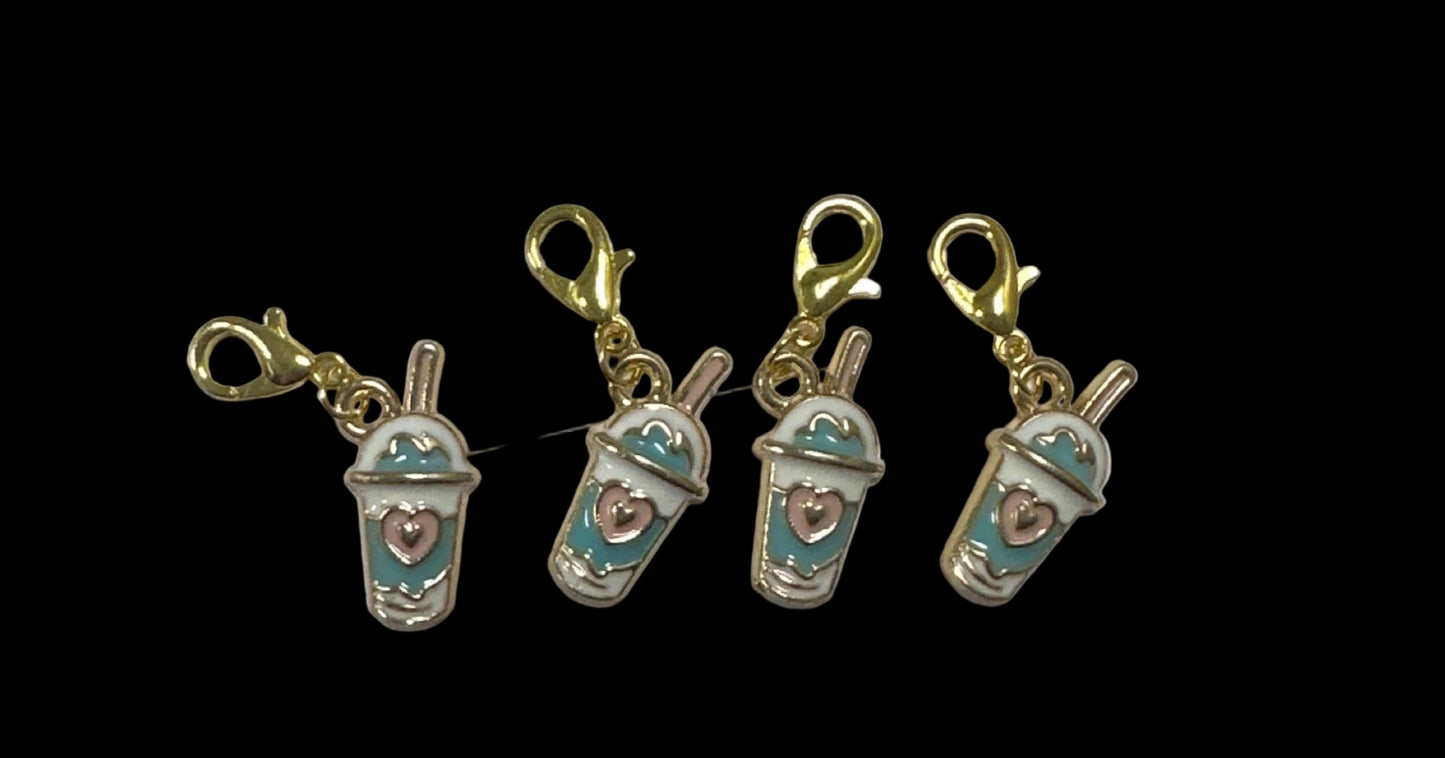Stitch Marker / Zipper pull - Charm - Little cup of Coffee