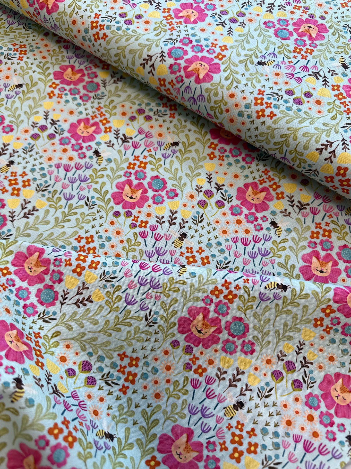Dear Stella - Curious Garden by Pammie Jane Collection - Multi Kitty Floral