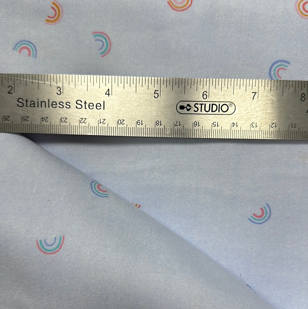 Flannel - Cozy Cotton Flannel - Rainbows - Cornflower - by Robert Kaufman
