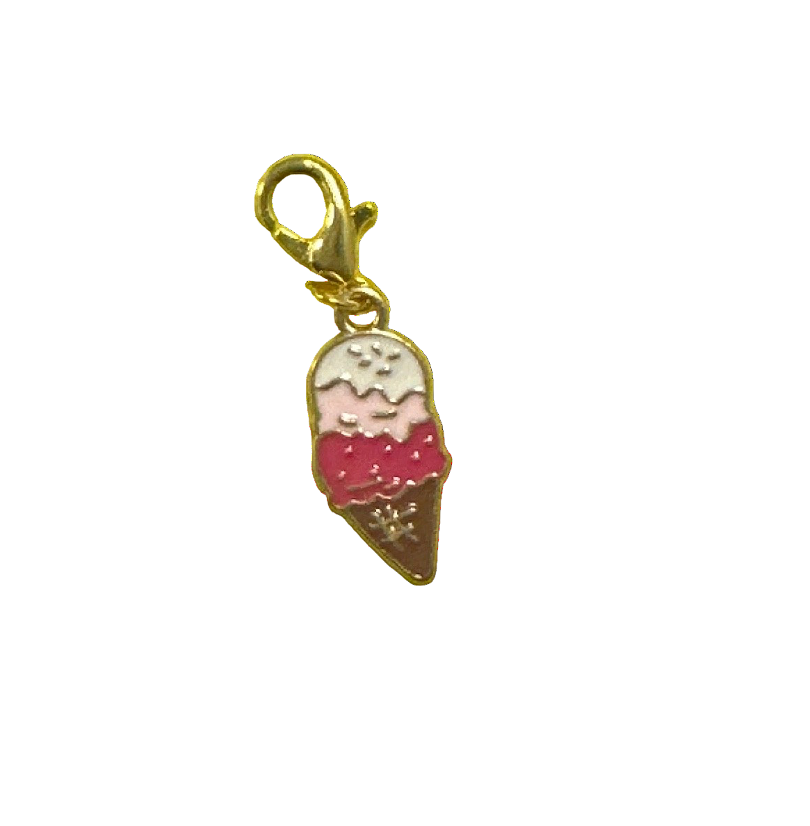 Stitch Marker / Zipper pull - Charm - Three Scoops - Gelato on a cone