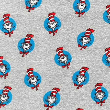 Knit - Dr. Seuss - Cat in the Hat - per half metre