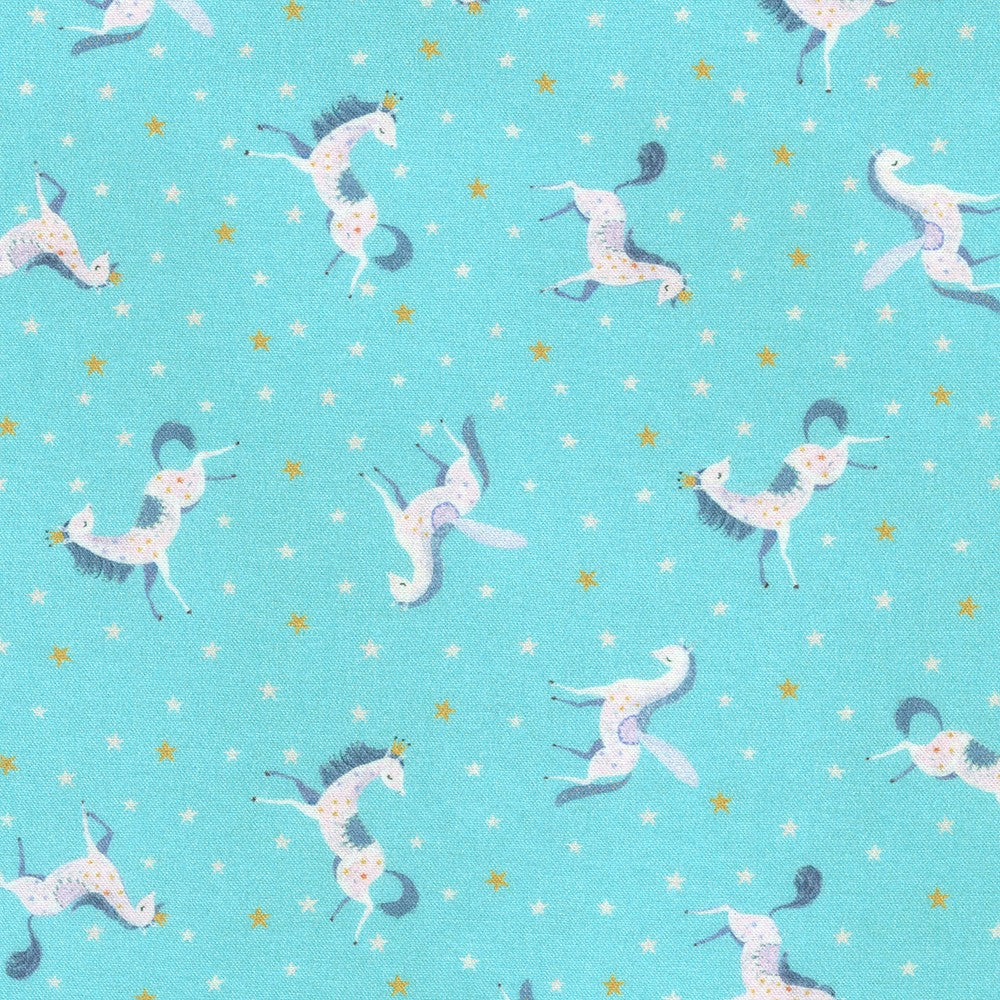 Robert Kaufman Fabrics - Unicorn Meadow - Sky - Sold by the half metre