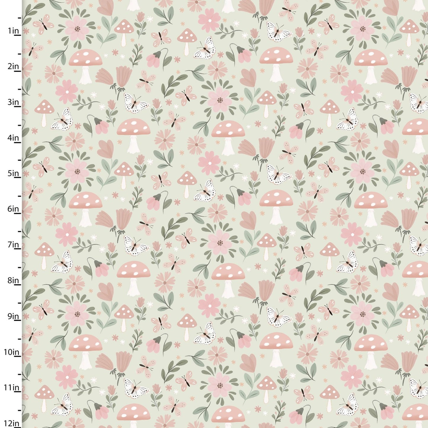 Flanelle - 3 souhaits - Baby In Bloom Flannel par Jo Taylor Collection - Papillons et fleurs - Prix au demi-mètre