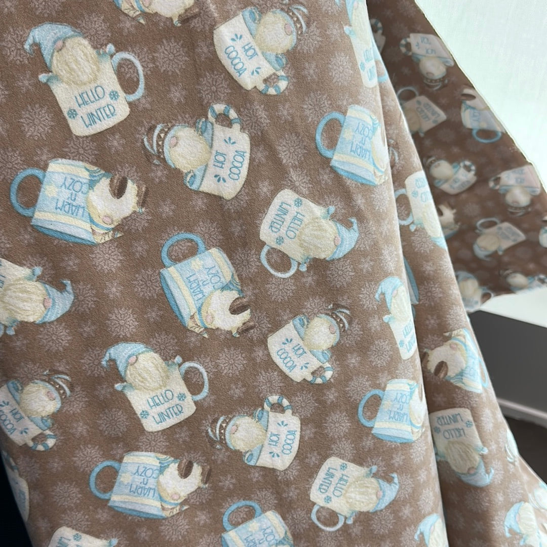 Flannel - Hot Cocoa Cup - Gnomes - Brown - Henry Glass
