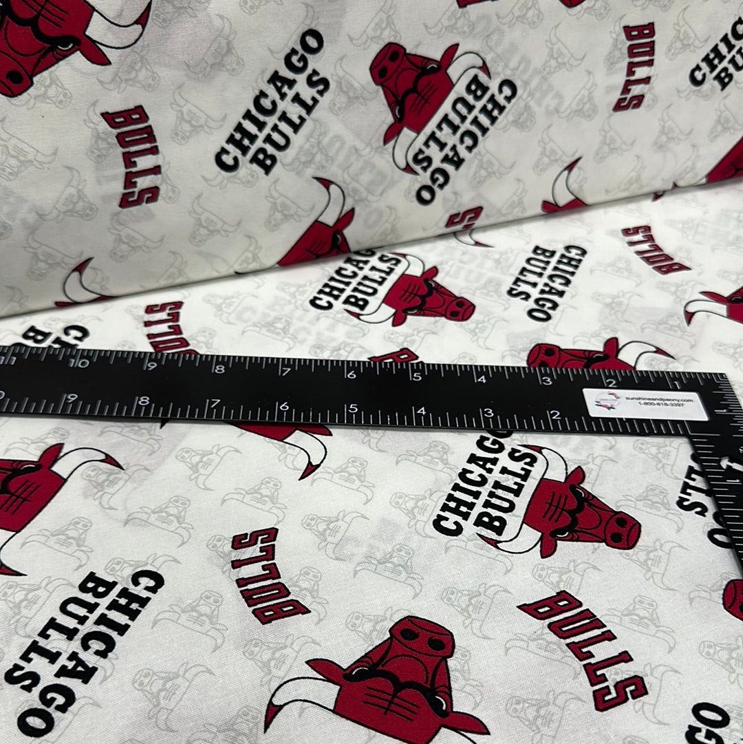 Last cut 13" x width of fabric - Chicago Bulls - NBA - 2020 White