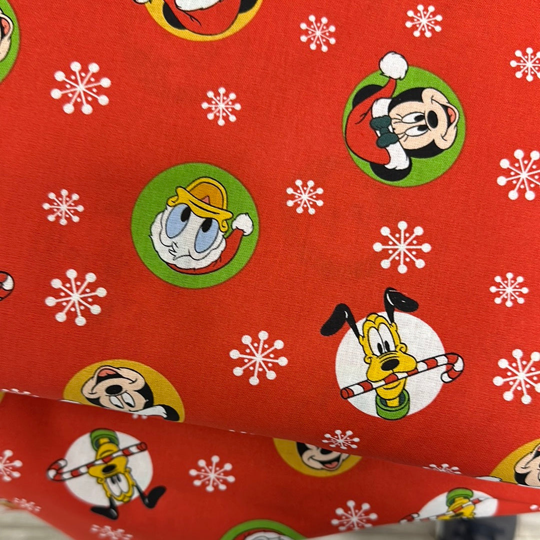 Disney - Mickey & Friends Christmas Badges - Red