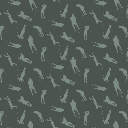 Riley Blake - Golf Days by Tara Reed Collection - Golfers - Hunter - Only 2 Pre Cut Fat Quarters available