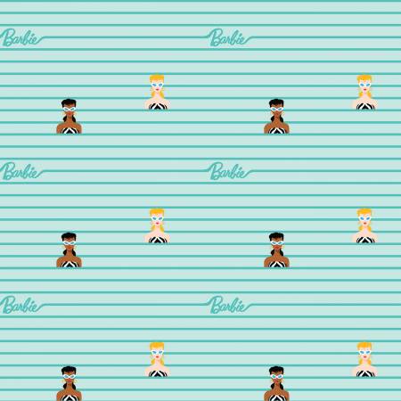 Riley Blake Barbie World Collection - Barbie Stripe - Powder - Priced per Full Yard 36" x width of fabric