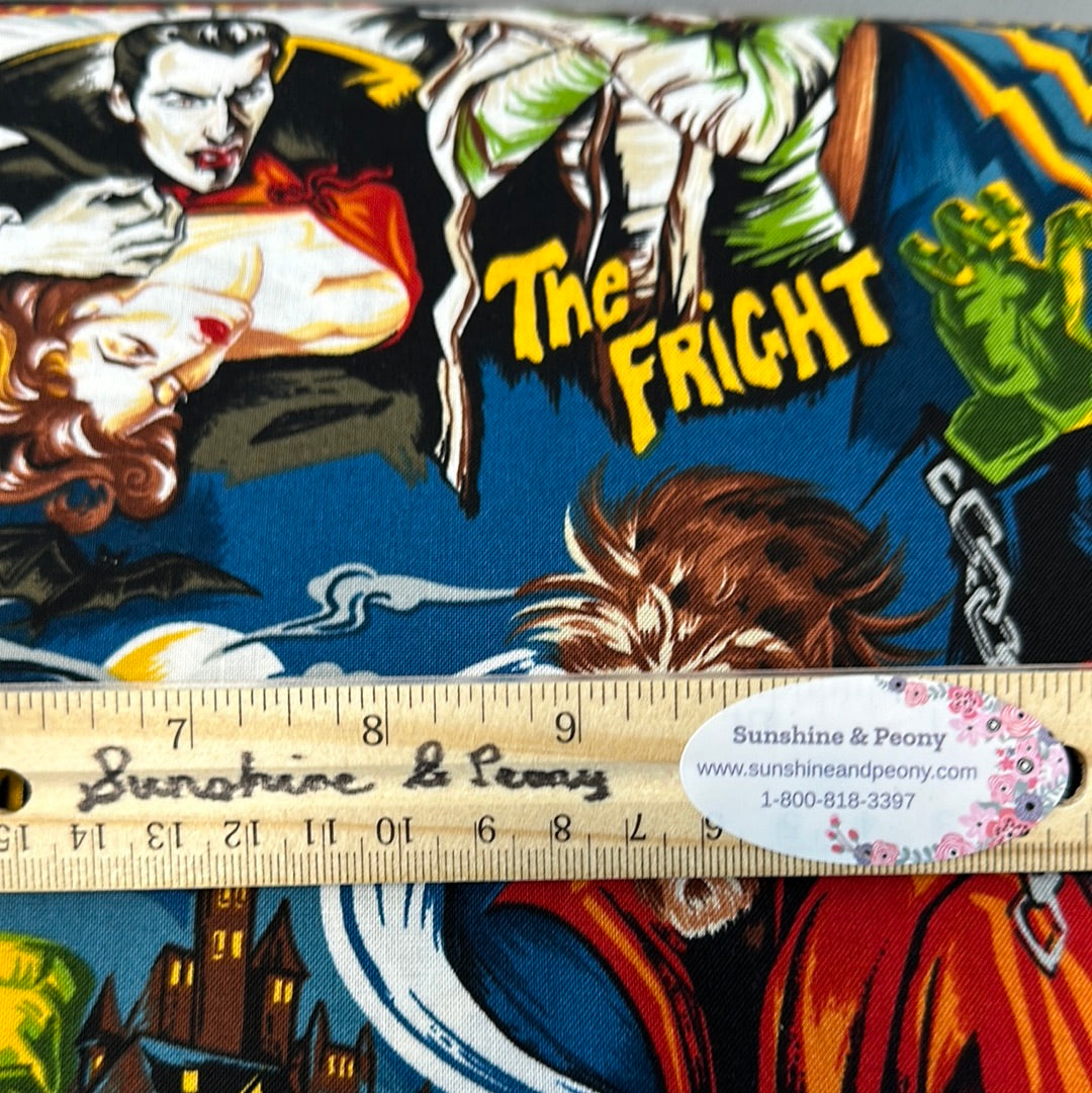 Robert Kaufman - Midnight Monsters - Sold by the half metre