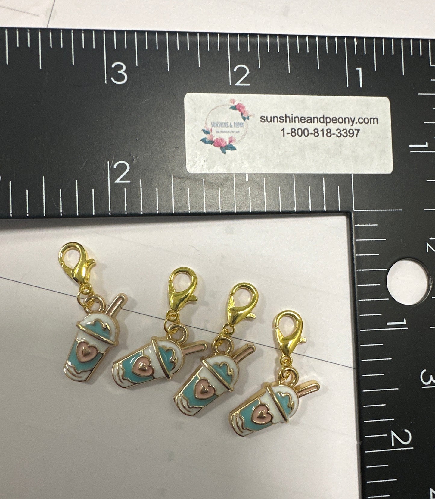 Stitch Marker / Zipper pull - Charm - Little cup of Coffee