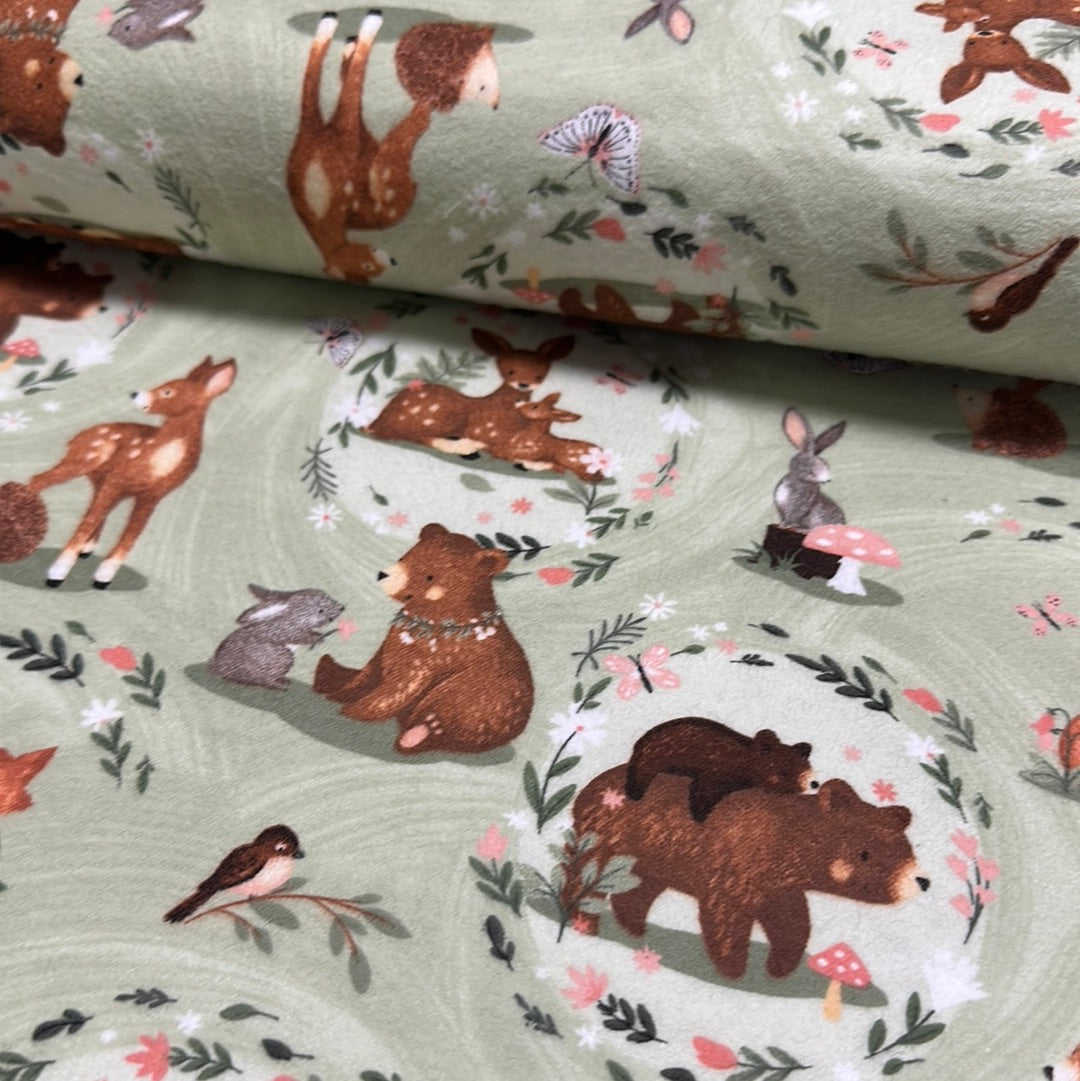 Last 12.5” x width of fabric Flannel - 3 Wishes - Baby In Bloom Flannel by Jo Taylor Collection - Picture Perfect