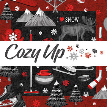 Flannel - Northcott - Cozy Up -Black- Multi
