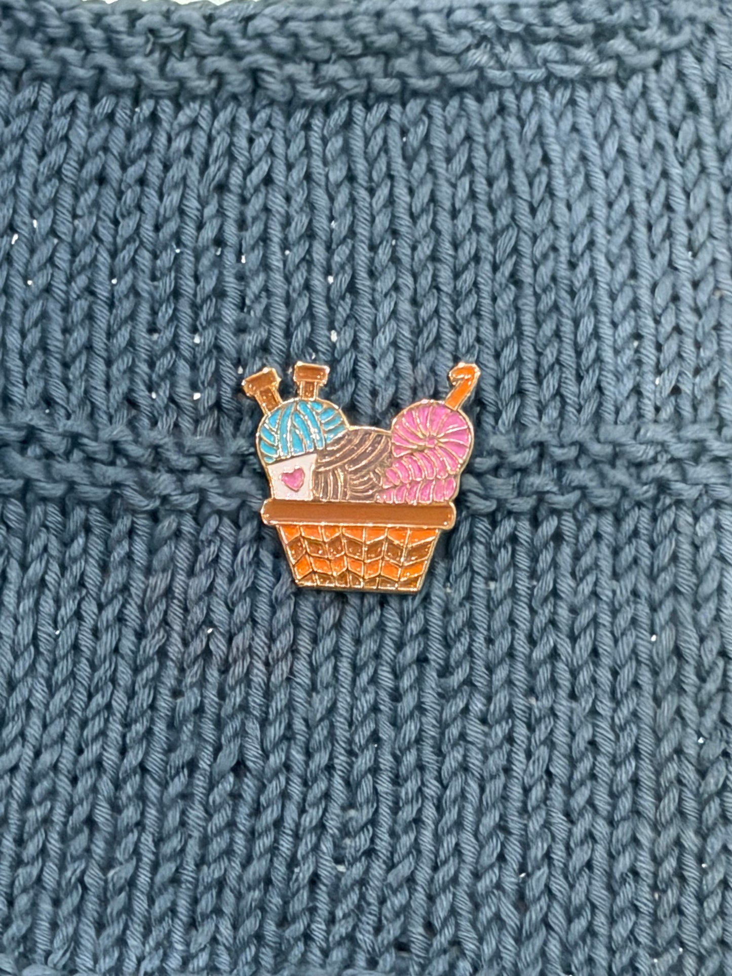 Enamel Pin - Yarn in a basket