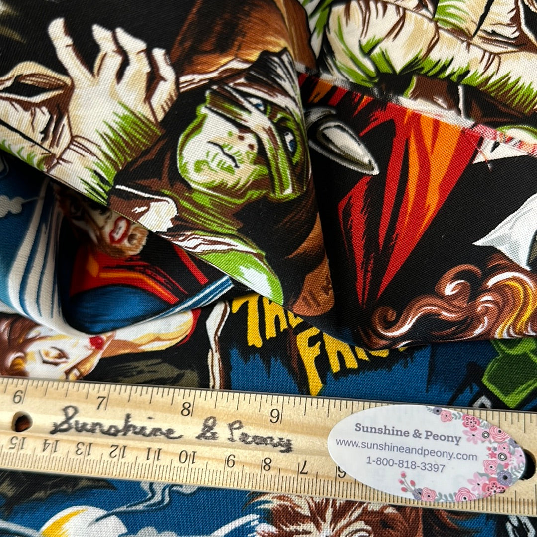 Robert Kaufman - Midnight Monsters - Sold by the half metre