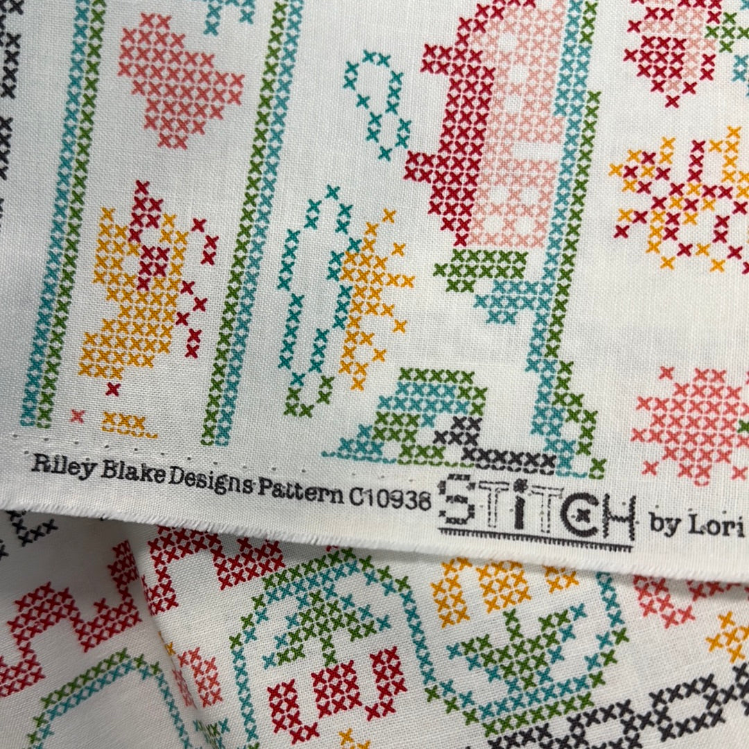 Riley Blake - Stitch Big - Cloud - per half metre