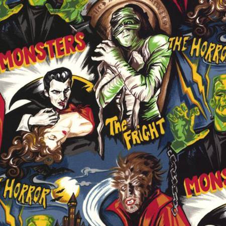 Robert Kaufman - Midnight Monsters - Sold by the half metre