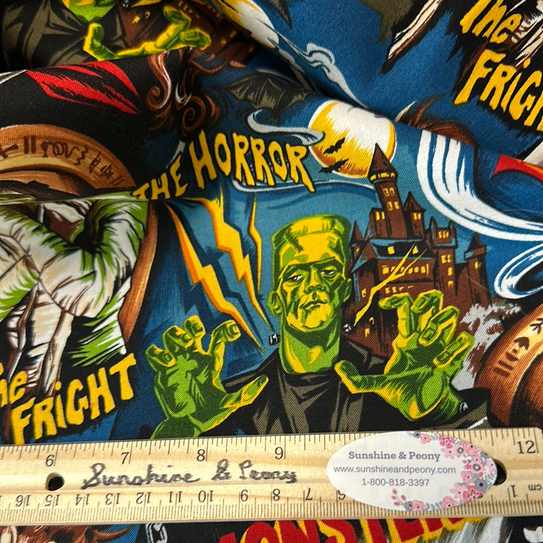 Robert Kaufman - Midnight Monsters - Sold by the half metre