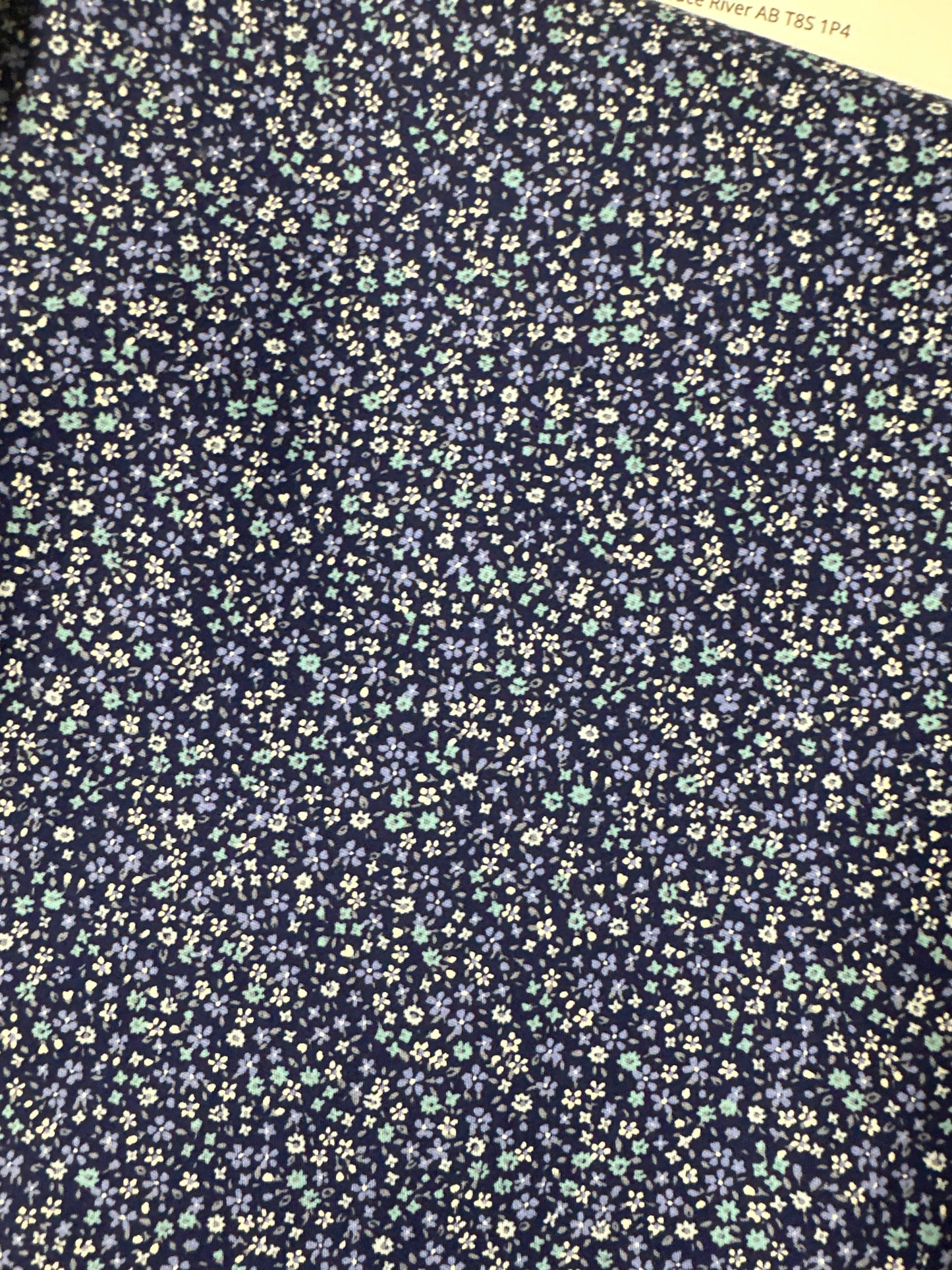 Robert Kaufman Fabrics - Petite Garden Blues by Sevenberry - Mini Flower Blooms - Navy - Priced by the Half Metre