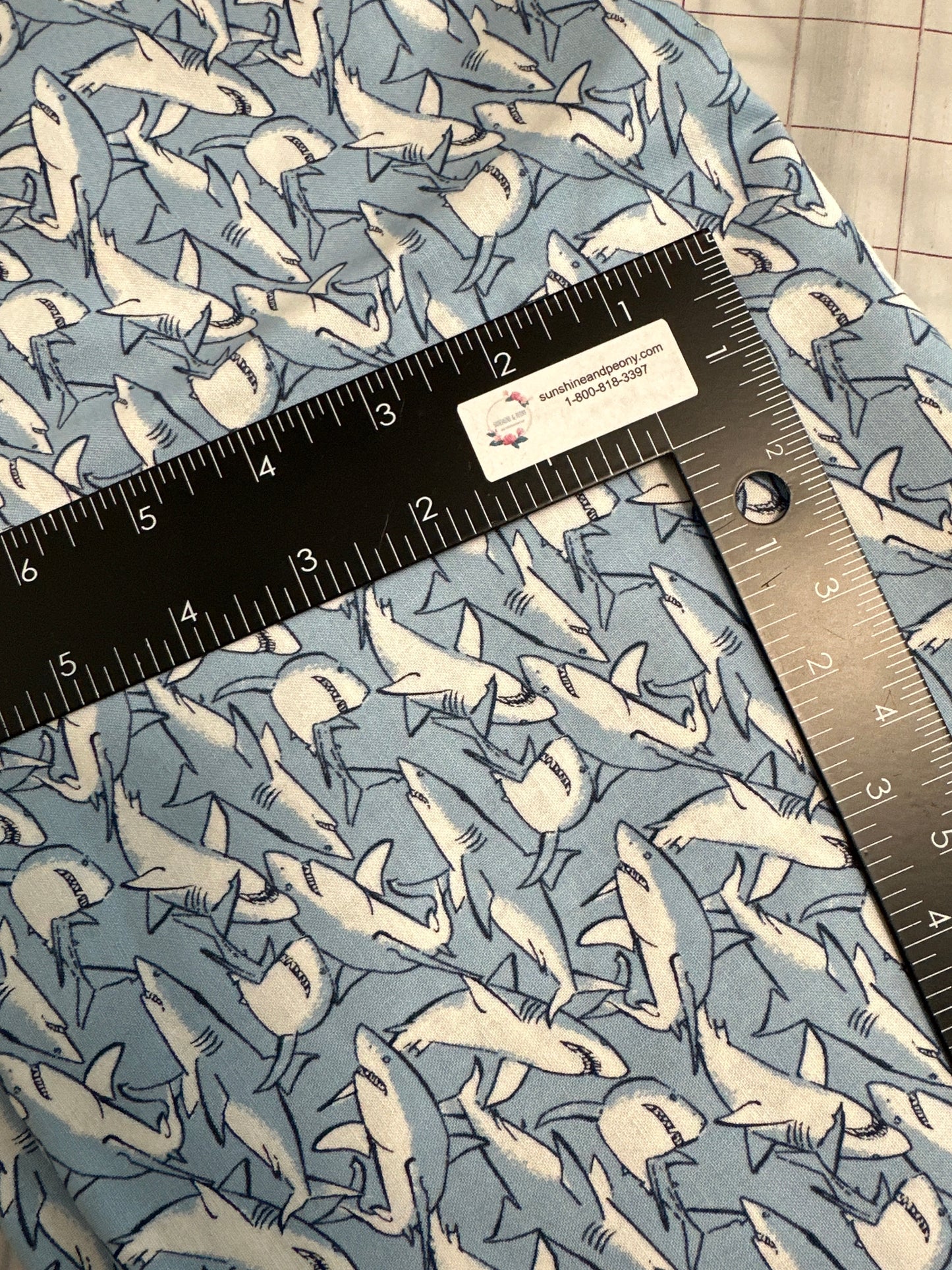 Dear Stella - Bootylicious Collection - Starlight Sharks - priced per half metre