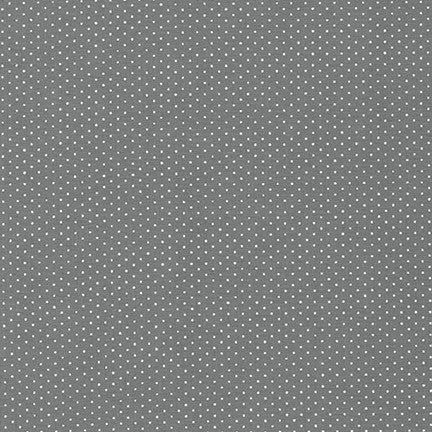 Robert Kaufman Fabrics - Sevenberry Petite Basics - Pindot on Grey - Priced per half metre