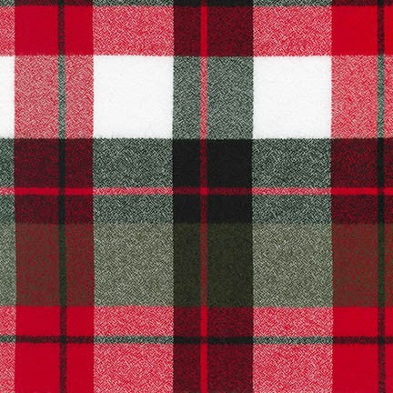 Premium Flannel - Mammoth Flannel - Robert Kaufman - Red - Priced per half metre
