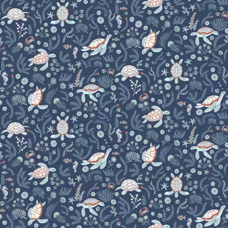 Dear Stella - Shell We Dance - Turtley Cool - Marina - Priced per half metre