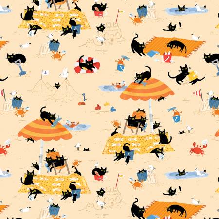 Last 31.5” x width of fabric - Dear Stella - Sandy Paws - Multi - from the Sandy Paws Collection by Leezaworks for Dear Stella
