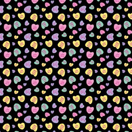 Dear Stella  - Confursation -  Jet - from the Hugs N Purrs Collection by Leezaworks for Dear Stella - Priced by the Half Metre