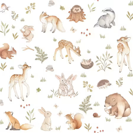Dear Stella - ABC's of Love - Enchanted Forest - White - New for 2026 - Sold by the half metre