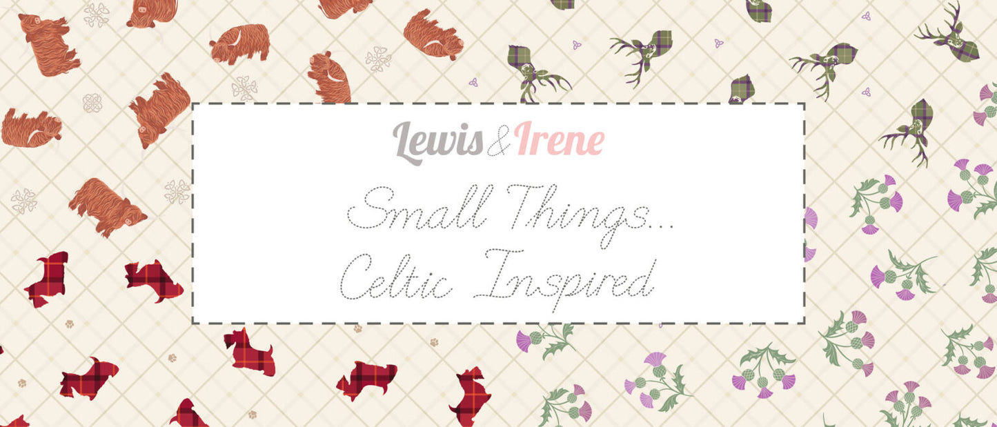 Panel - Celtic Inspired by Lewis and Irene - Small Things Panel - Panel 36" x 43/44"