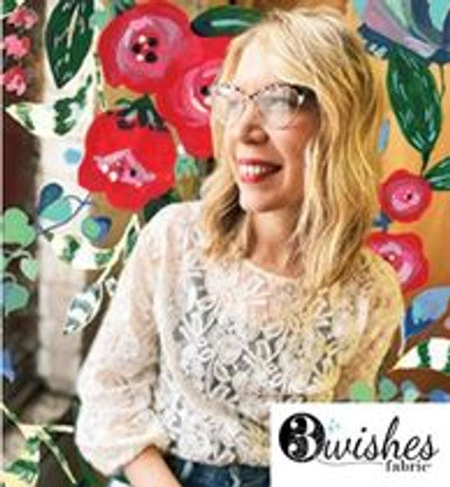 3 Wishes Fabric - Sweet Savanna - Animal Smiles - Coral